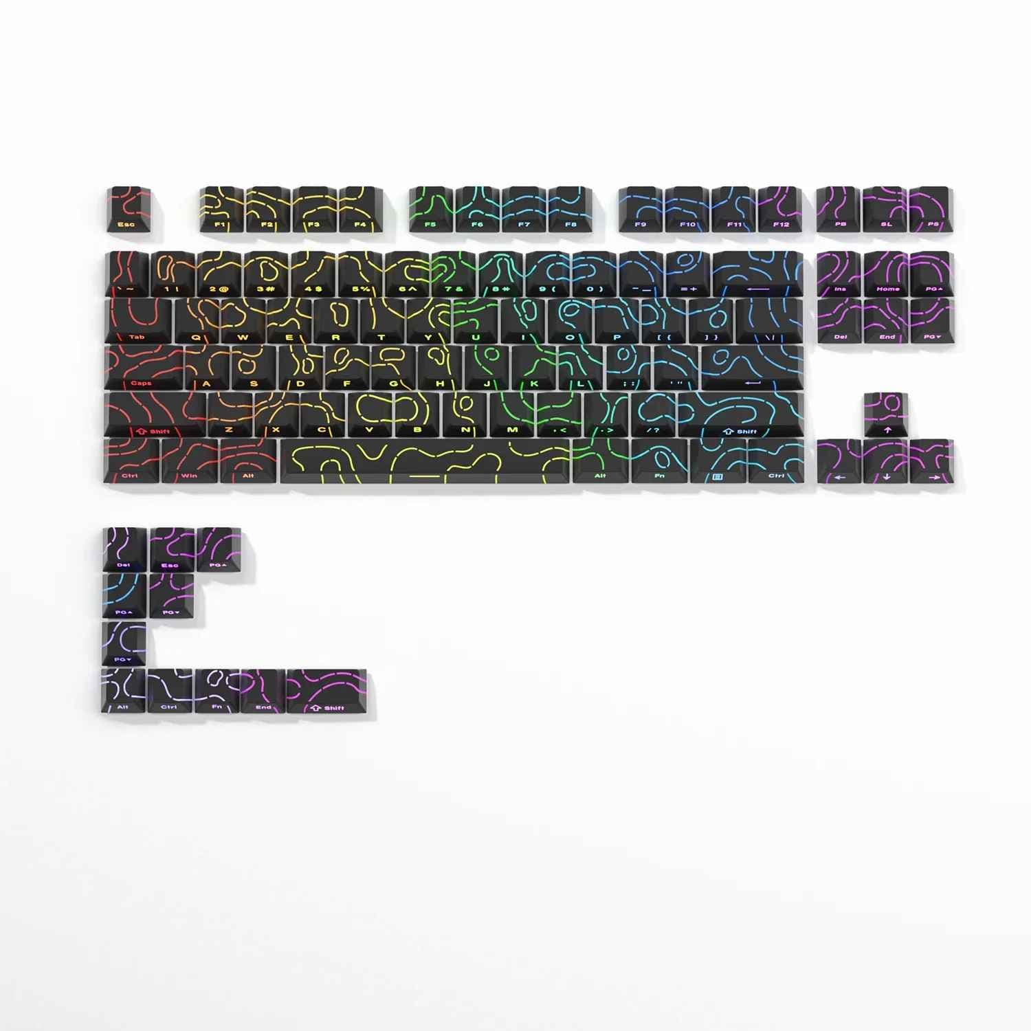 Keycaps topográficas